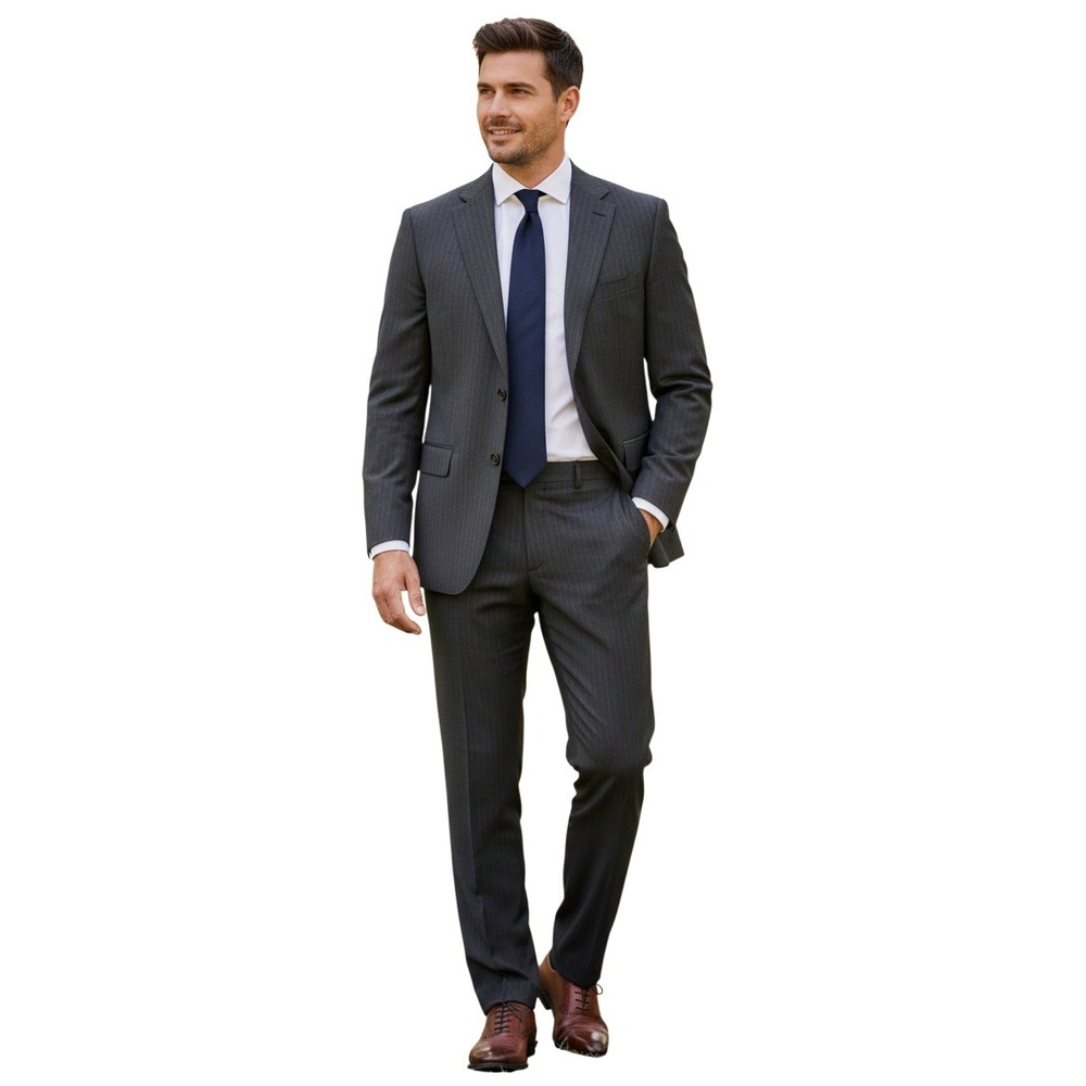 Michael Kors 44S Charcoal‎ Pinstripe Wool Suit NWOT